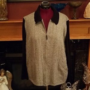 Liz Claiborne size 20 knit sleeves & Collar jacket